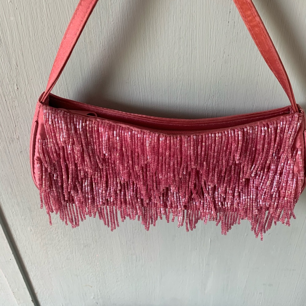 Vintage Pink beaded purse